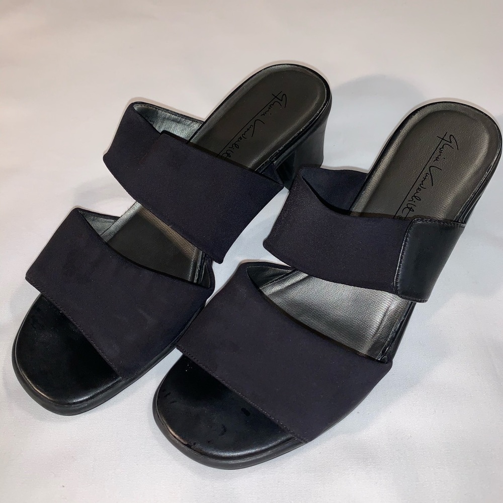 Dress~Slip-on~Elastic band~Black~Sandals~Heels - Picture 2 of 5